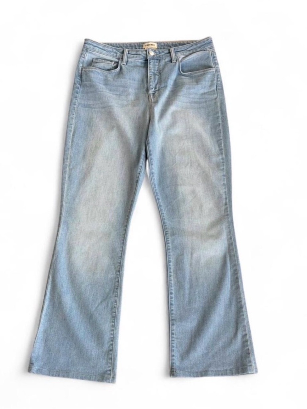 L'AGENCE Faded Light Blue Flare Jeans